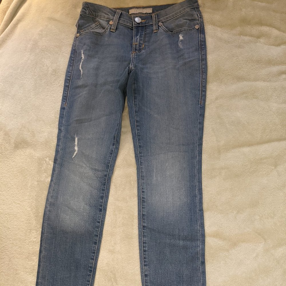 WOMEN'S JEANS Rock & Republic 2M 2 M Pants Straight Leg Long Distressed Berlin